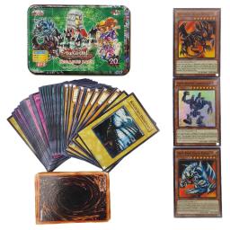 Yu Gi Oh Cartões da Coleção do Jogo com Lata Holográfica do TCG Inglês, Dragão Branco Dourado, Deck com TCG - Image 5