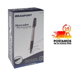 Kit 24 Canetas Marcador Permanente Ponta Fina Para Tecido Metal Plástico Brasfort - Image 6