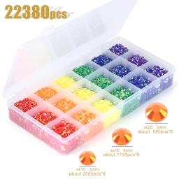 QIAO-Resina Rhinestones Set, Glitter Gelly Crystal Garment, Decor Roupas, Flatback Strass para Nail Art, 3mm, 4mm, 5mm - Image 3