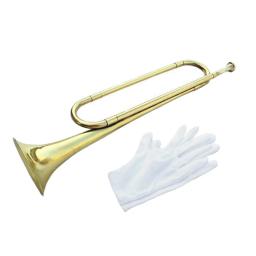 Estilo antigo bb bugle instrumento musical de cavalaria de bronze soprando trompete portátil para iniciantes de banda crianças festas de orquestra - Image 3