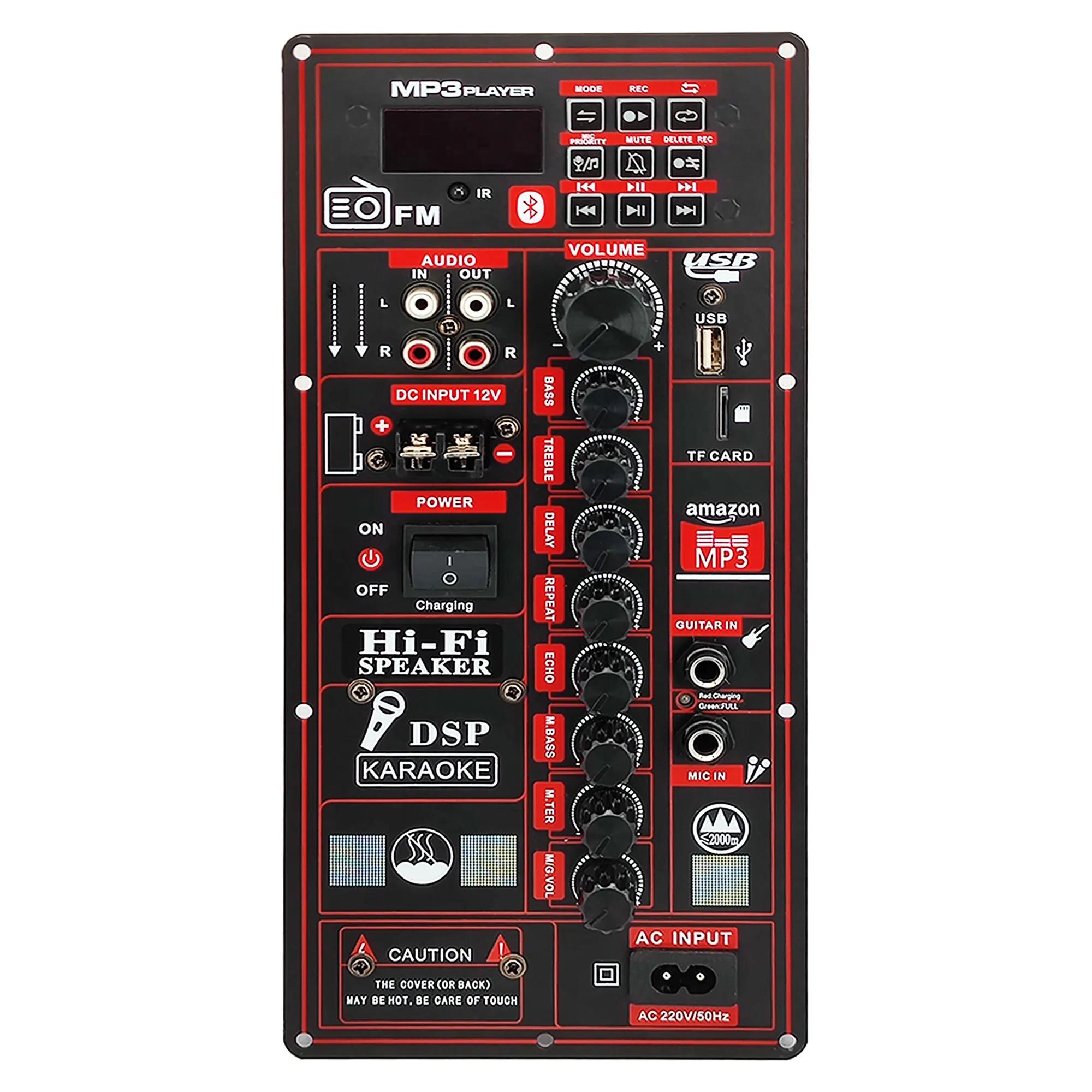 Digital Bluetooth Amplificador Board, Painel de alto-falantes com microfone, Guitarra Home Theater, DIY, 6-12 ", 150W, 12V, 110V, 220V - Image 1