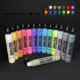 HOLYWHIT-Graffiti Paint Pen, Signature Marker, Adequado para Graffiti em Vidro, Cartão, Plástico, Metal, Liso, 50ml, 12mm - Image 4