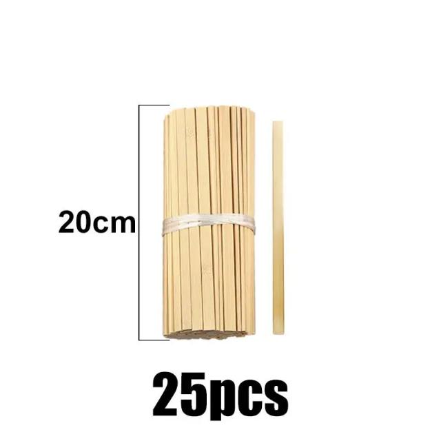 Fatia Plana de Passador de Bambu para Artesanato e Modelismo Durável, 5-50cm, Ferramenta Ideal para Bricolagem e Construção de Modelos