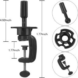 Manequim ajustável cabeça titular para peruca, material plástico, cabelo acessórios ferramentas, mini peruca stand, treinamento braçadeira tabela, 1pc - Image 4