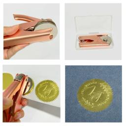Selo do Embosser do envelope, Selos particulares personalizados do livro do casamento, Convite personalizado, Certificado De Graduação, Papel Embossing Selos - Image 4