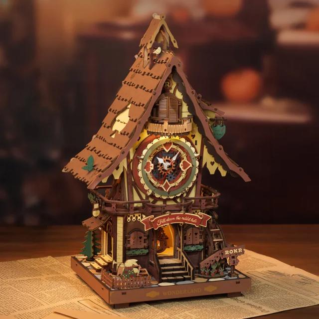 ROKR Relógio de Cuco Mecânico de Madeira 3D