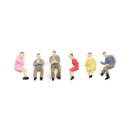 Figuras em miniatura em escala 1:87, 60 peças, passageiro, escala n, cenas pintadas, modelo de pessoas, poses variadas, personagem diy, brinquedos de pose - Image 5