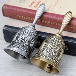 Metal Tone Hand Bell Alarme, Serviço de Mão, Chamada, Desktop, Chá, Jantar, Jogo, Natal - Image 1