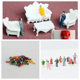 50/100 pces multi postura modelo de construção pessoas figuras passageiros trem cenário 1:87/1:100/1:150/1:200 escala cor mista - Image 2