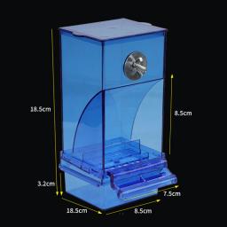 Alimentador automático transparente de sementes de pássaro alimentador automático pendurado caixa alimentos e calha papagaio alimentador gaiola acessórios suprimentos pássaro - Image 4