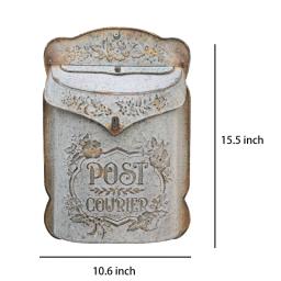 Parede ao ar livre caixa de correio carta estilo retro decoração artesanato metal fixado na parede post farmhouse post - Image 6