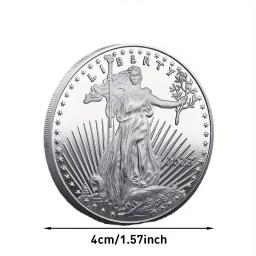 Coleção de Moedas Estátua da Liberdade, Metal, Tridimensional, Medalha Comemorativa, Emblema - Image 5