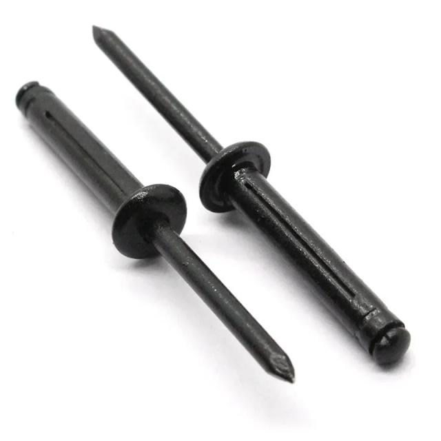 Rebites Cegos Trifold de Alumínio com Lâmpada Pop - Kit Completo de Fixação Estrutural para Home Decor em Preto (50 Peças)