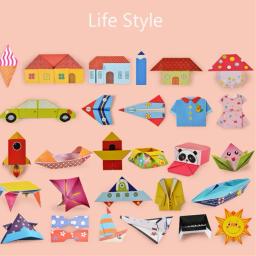DIY Craft Kits 54 PCS Crianças Origami Livro De Papel para Animal Padrão 3D Puzzle Folding Toy Kids Handmade Jardim De Infância Artes Para L1 - Image 6
