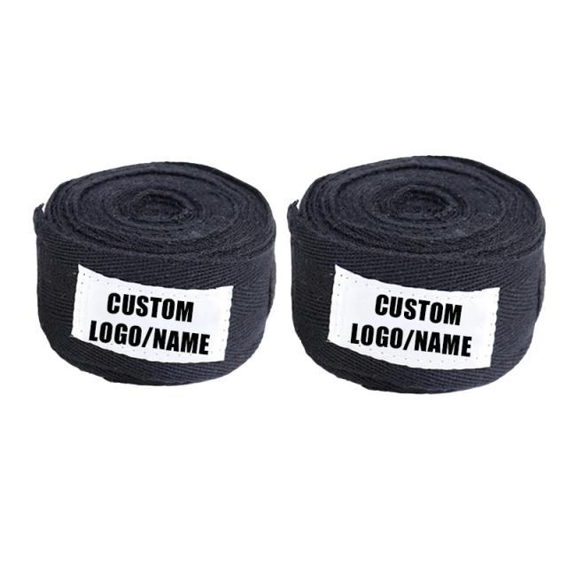 Bandagem de Treinamento em Algodão para Muay Thai e Boxe com Logotipo Personalizado para MMA e Kickboxing
