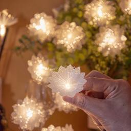LED fibra óptica fada luz, bateria operado guirlanda, decoração de Natal, festa de ano novo, flores artificiais, festão - Image 4