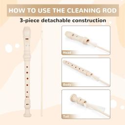 Gravador agudo SWAN de 8 buracos Um instrumento de sala de aula para iniciantes com haste de limpeza Um presente favorito (dedo alemão) - Image 5