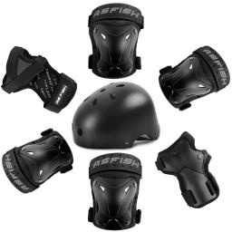 Patinação de rolo cotovelo joelheiras almofadas de pulso capacete crianças adultos protetor de quadril equitação ao ar livre skate esportes no gelo equipamentos de proteção - Image 1