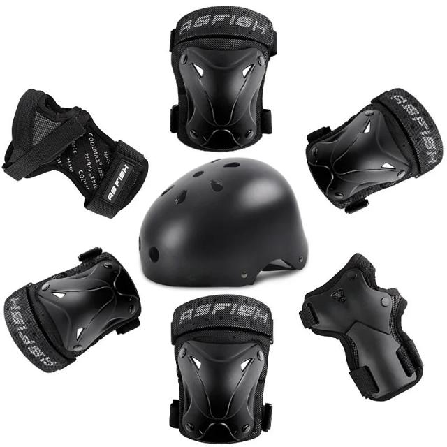 Equipamentos de Proteção para Patinação: Cotoveleiras, Joelheiras, Almofadas de Pulso e Capacete para Crianças e Adultos
