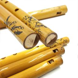 Flauta de bambu vertical para crianças e iniciantes, flauta tradicional, comprimento vintage premium, instrumentos duráveis de sopro, 9 furos, 44cm - Image 4