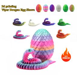 Quente impressão 3d ovos de cobra decoração para casa criativo pressão-reduzindo moldes de cobra itens de decoração para casa movendo figuras de anime rotativas - Image 1