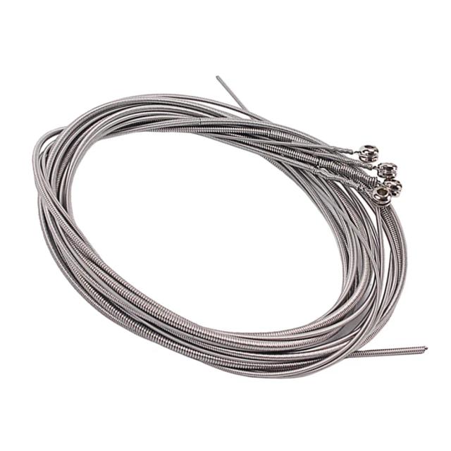 Conjunto de Cordas de Baixo Curto em Aço Inoxidável e Carbono para Guitarra - Acessórios de Substituição em Metal Enrolado Plano