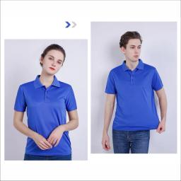 Camisa Polo esportiva de secagem rápida, Impressão do logotipo personalizado, Bordado Design, Marca da empresa, Lapela respirável, Top manga curta, 4XL - Image 4