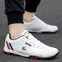 Sapatos esportivos masculinos de couro à prova dwaterproof água tênis de corrida de luxo andando sapatos de ginásio homem antiderrapante tênis de treinamento sapatos planos tênis - Image 5