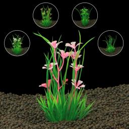 Plantas artificiais aquáticas ornamentos, realista subaquática, simulação plantas de flores para aquário, fishbowl, paisagismo decoração - Image 1