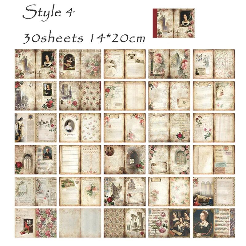 Panalisacraft 6 estilos de 30 folhas tamanho grande papel estampado scrapbooking pacote de papel artesanal artesanato papel de fundo almofada cartão - Image 1