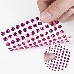Adesivos auto-adesivos de strass, 1 folha de 165 peças, jóias de cristal, rosto e corpo, artesanato decorativo, diy, 3456mm - Image 4