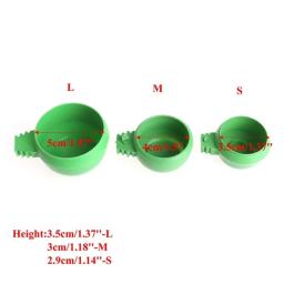 Mini Tigela De Comida E Água De Plástico para Papagaio, Alimentador Para Aves, Pombos Gaiola, Sand Cup, Acessório De Alimentação, Verde, 3 Pçs/set - Image 6