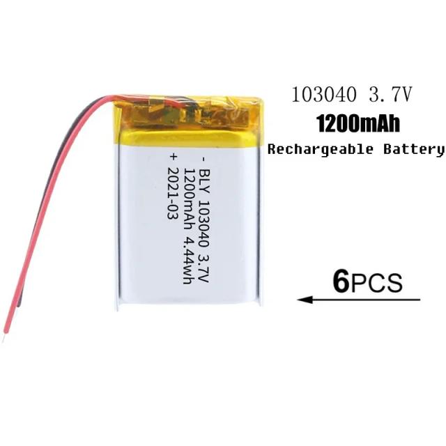 Bateria Recarregável de Lítio Polímero 3.7V 1200mAh para Navegador GPS, MP5, Auriculares Bluetooth e PS4