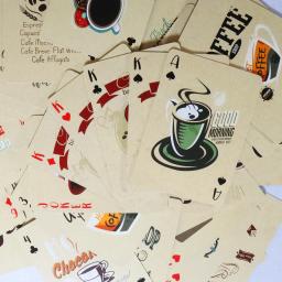 Retro Poker Playing Cards Deck, Vintage Coffee Mug Game e Party, Deck impermeável de cartas de jogo, 65x90mm - Image 6