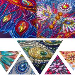 RUOPOTY-Kits de Pintura para Adultos, 5D Forma Especial, Cristal Strass Artesanato Tigre, Animais Decoração da Parede, Presente DIY - Image 3