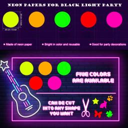UV Reactive Neon Papers Glow Cards, DIY Dance Floor, Move Jogos, Classic Twister, Estoque de cartão, Decoração do partido Suprimentos - Image 4
