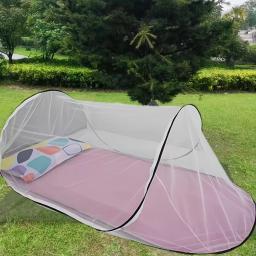 Mosquiteiro para todas as temporadas para um, fácil de dobrar, entrada com zíper, ajuste universal, sem instalação, poliéster durável, para todas as temporadas - Image 1