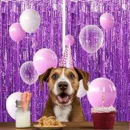 Alumínio Foil Photo Backdrop, Cortina De Franja, Birthday Party Streamers, Decorações De Festa Vermelha, 6.5ft, 1Pc Set - Image 2