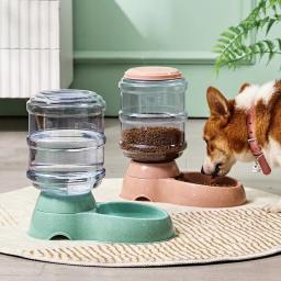 Alimentador automático para animais de estimação, grande capacidade, 3,8l, para gatos, cães, dispensador de água, combinação de alimentos, balde de armazenamento, tigela para gatos - Image 2