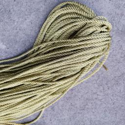 Diâmetro 3-5mm ouro prata cor fio de seda três fios de cabos torcidos corda diy artesanato artesanal descobertas acessórios - Image 3