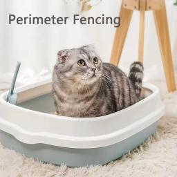 Portátil semi-fechado Cat Litter Box, Sandbox removível, Bedpan gatinho, pequenos animais, Pet Container, acessórios - Image 3