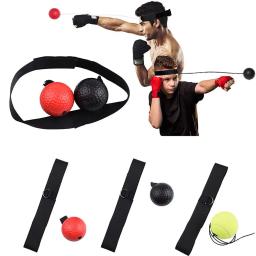 1 conjunto bandana boxe bola rebote alta elasticidade flexibilidade cabeça treinamento de fitness velocidade boxe bola ginásio uso - Image 1