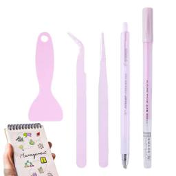 Kit de ferramentas para scrapbooking, 4 peças, ferramenta manual, caneta de cola, adesivo forte, conjunto de ferramentas para colagem de papel, fabricação de cartão de arte e - Image 1
