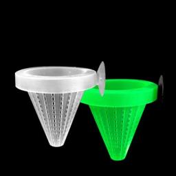 Alimentador cônico automático de plástico Cesta Hopper com ventosa Cone de aquário Red Worm Feeding, Novo - Image 2