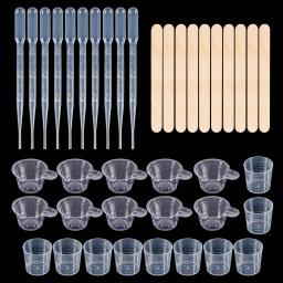 Kit De Ferramentas De Fundição De Mistura De Resina, 10 Copos De Medição, Varas De Madeira, 10 Droppers, Artesanato DIY, Fabricação De Jóias - Image 1