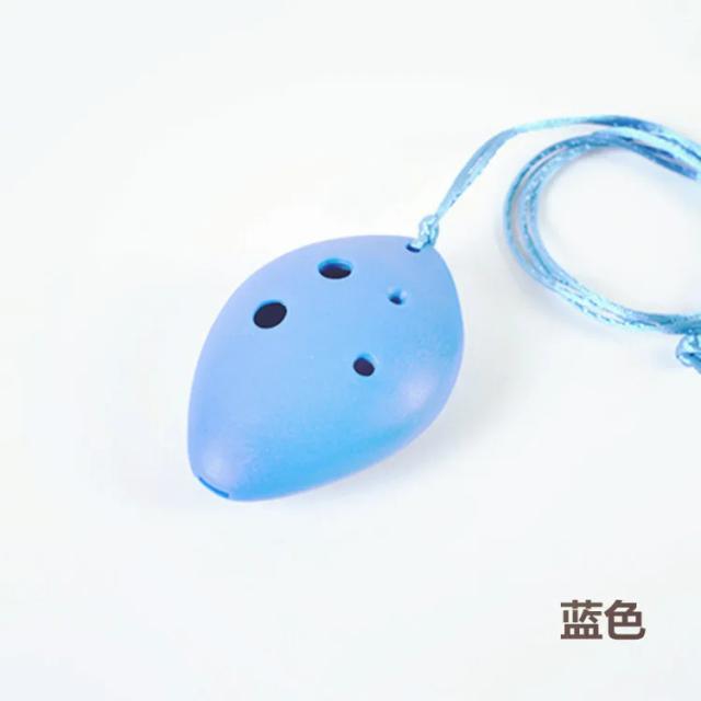 Flauta Ocarina Colorida para Crianças com 6 Buracos em Soprano C - Mini Instrumento Musical de Cerâmica