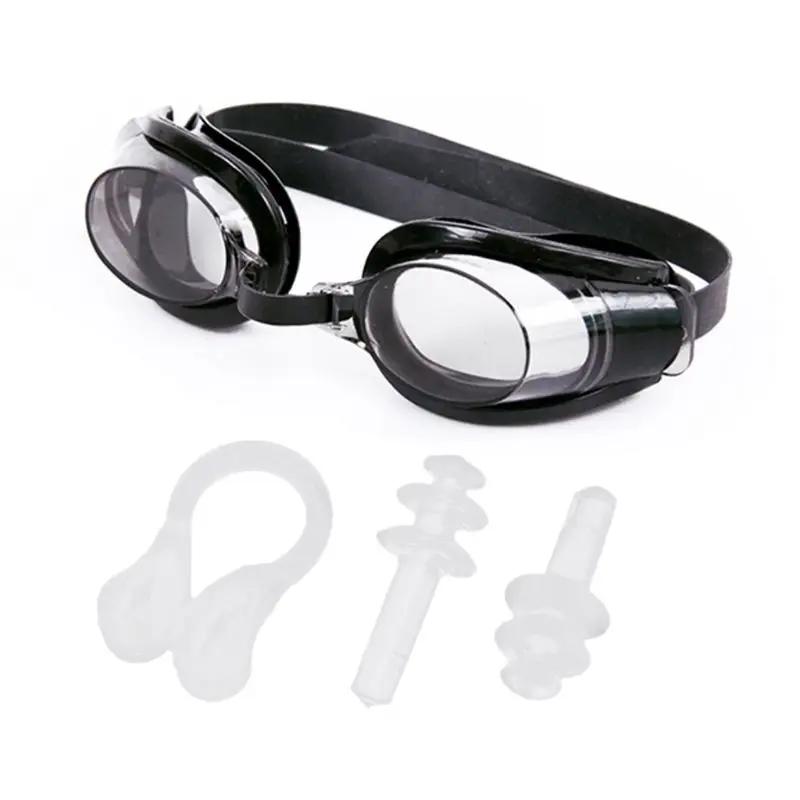 Conjunto óculos natação antiembaçante à prova d'água para adultos mulheres UV para proteção ampla - Image 1