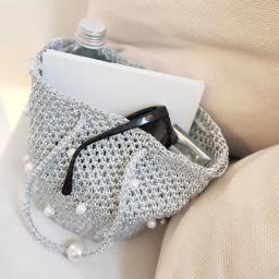Fio metálico artesanal para tricô manual, ouro e prata, mesmo estilo, skein crochê, fio de glitter, bolsa, popular - Image 4