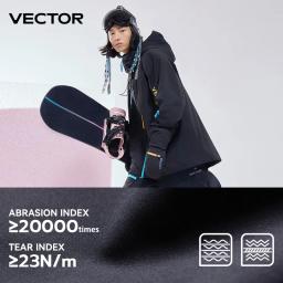 VECTOR Homens e Mulheres Algodão Contraste Ski Top À Prova D 'Água e Durável Quente Snowboard Esqui Placa Dupla Placa Única Ao Ar Livre - Image 4