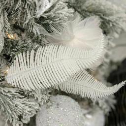 Penas de glitter artificiais ornamentos, ornamento de natal, festa de natal, ano novo, decoração do casamento, 1pc - Image 4